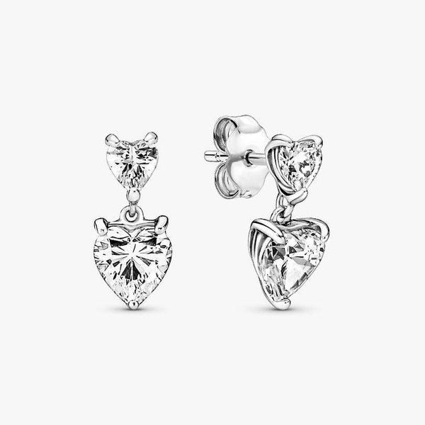 Orecchini Pandora Pendenti Due Cuori 291199C01