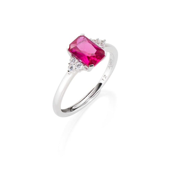 Anello Amen Princess Con Zirconi Rossi e Bianchi