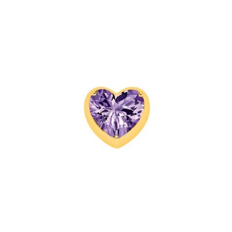 Charm Elements Corazon Piccolo in Oro Giallo e Ametista ECY13303