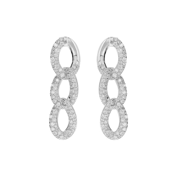 Pendientes colgantes de cadena Bronzallure con pavé de circonitas cúbicas