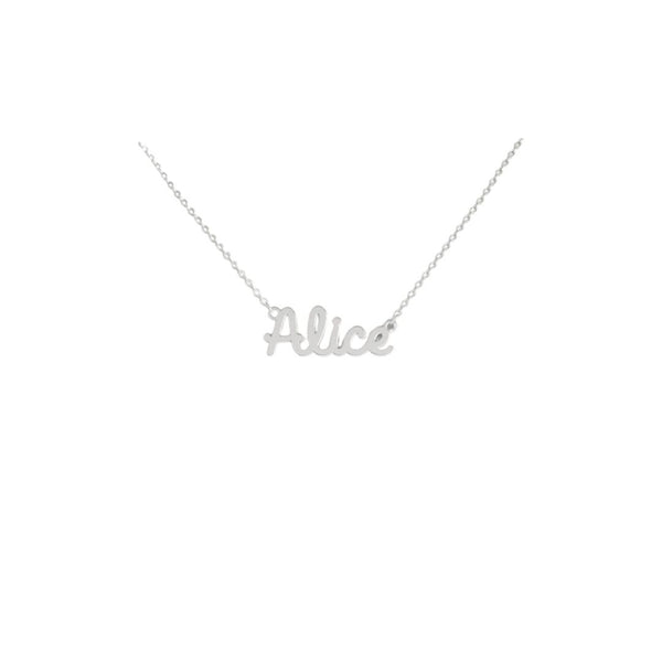 Alice Name Necklace in 316 Steel