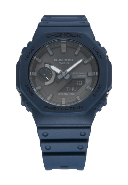 G-Shock Analog Digital Watch with Blue Octagonal Case