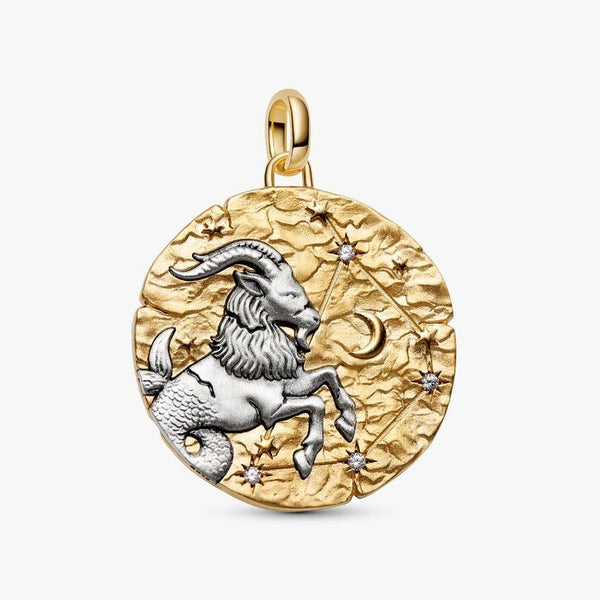 Charm Pandora Medallion XL Capricorno "Nihil Difficile Volenti" 764999C01