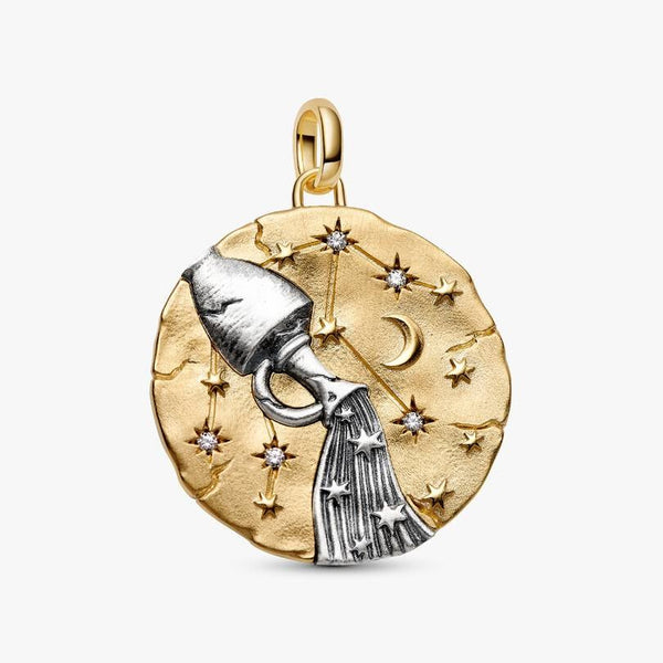 Charm Pandora Medallion XL Acquario "Omnia Mutantur" 765004C01