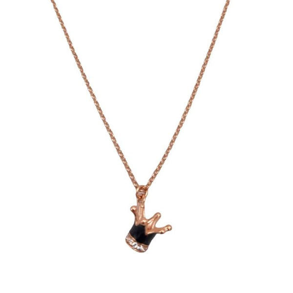 Collar de corona Versari en esmalte negro