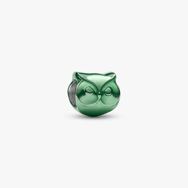 Mini Charm Pandora Gufo Effetto Metallico Verde 794900C01