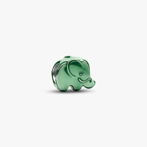 Mini Charm Pandora Elefante Effetto Metallico Verde 794901C01