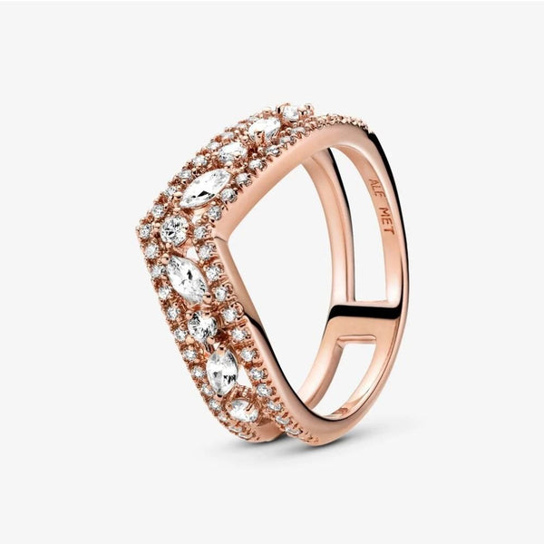 Anello Pandora Desiderio Doppio Marquise Rosè 189095C01