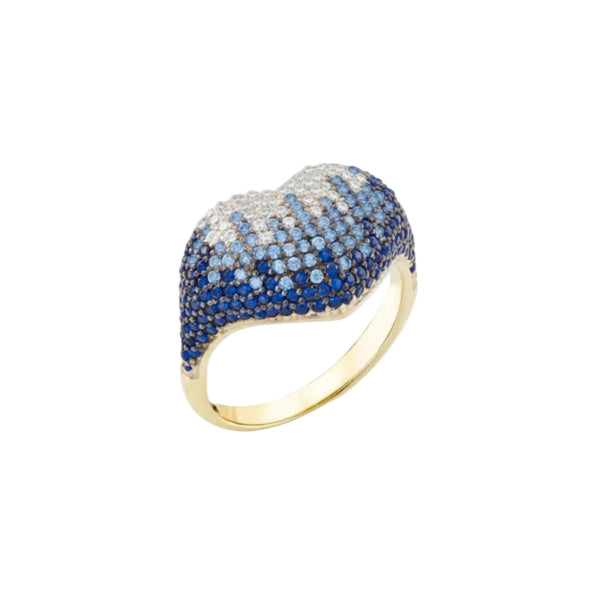 Anello Sogni Cuore con Zirconi Blu AN054GBL