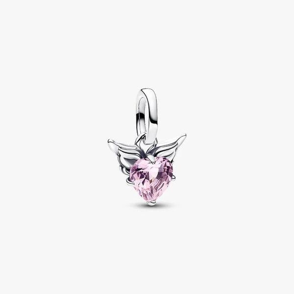 Mini Charm Pandora Pendente Cuore Alato Rosa Pandora ME 793626C02