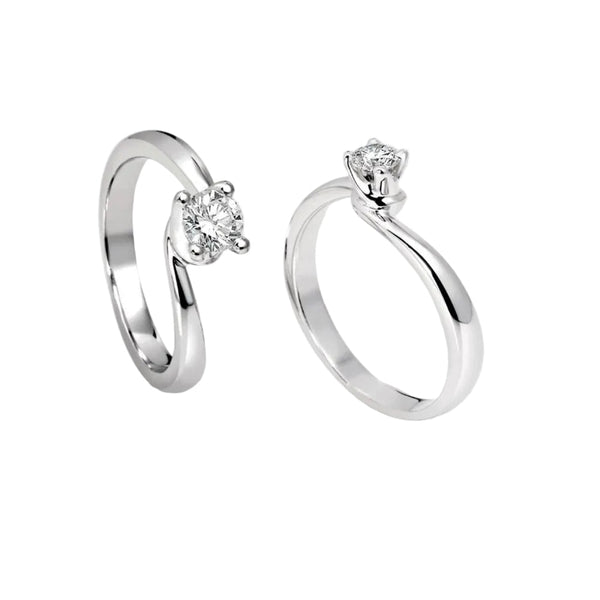 Giorgio Visconti Solitaire Ring with 0.55 ct Central Diamond