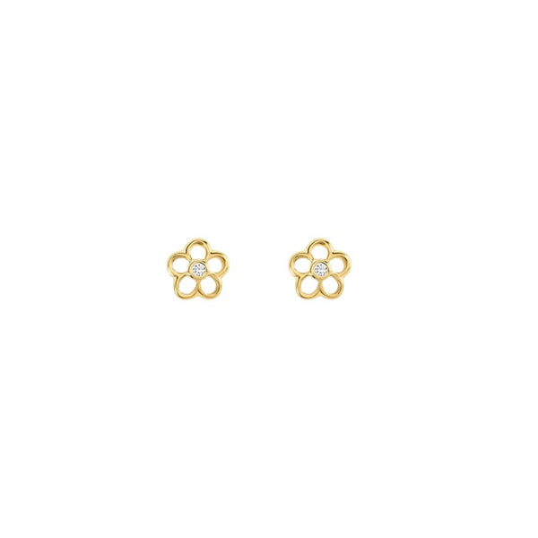 Orecchini Stroili Lobo Fiore Mon Petit Oro Giallo9 KT Diamante 0,018 ct 1436844