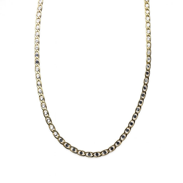 Men's Necklace in 18 KT White and Yellow Gold
