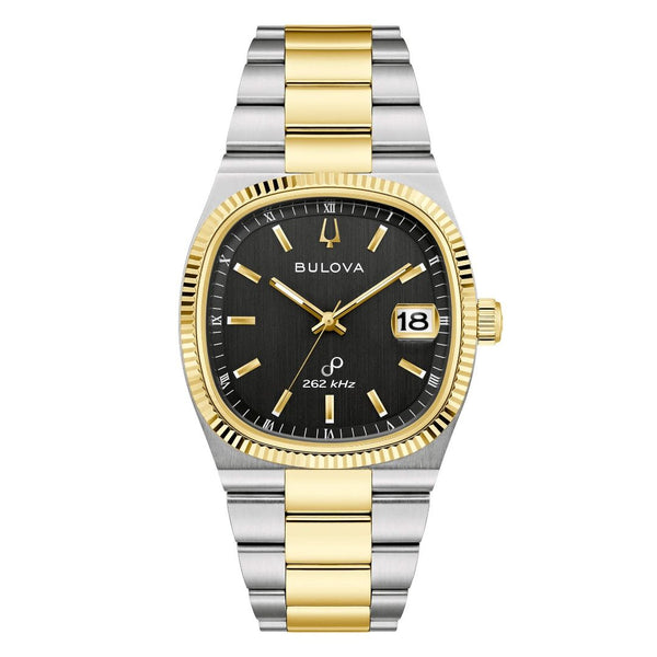 Orologio Bulova Uomo Super Seville Bicolore Quadrante Nero 98B458