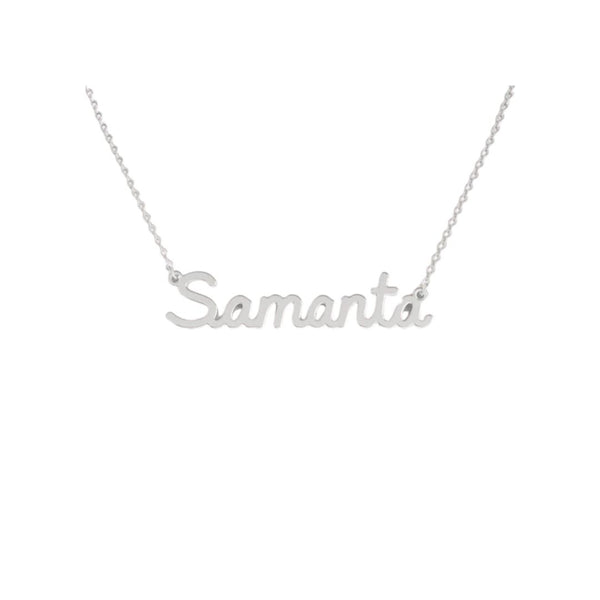 Collana Nome Samanta In Acciaio 316 -