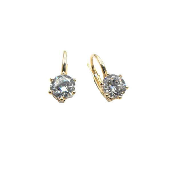 Orecchini Monachina Punto Luce in Oro Giallo 18 KT con Zircone ORK409