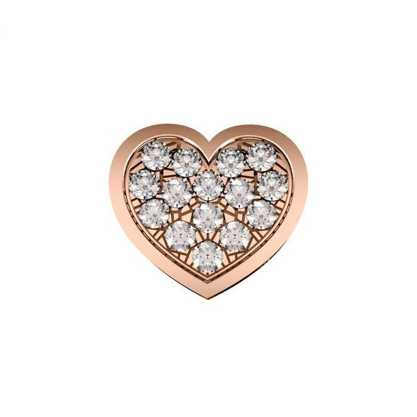 Charm Elements Cuore in Oro Rosa e Diamanti 0,05 ct DCHF9209.005