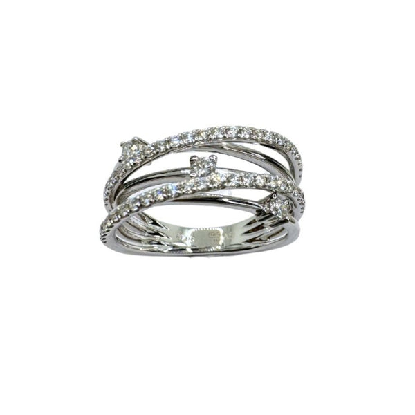 Anello Giorgio Visconti Fantasia in Oro Bianco e Diamanti