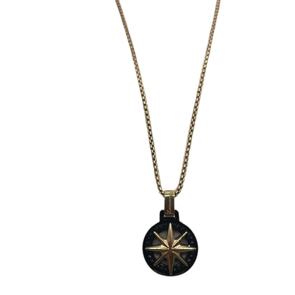 Collana Zancan Uomo in Acciaio con Rosa dei Venti EHB158