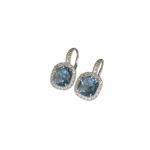 Orecchini Marcello Pane Pendenti con Pietre Azzurre ORMG 1157