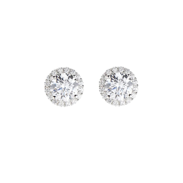 Orecchini Amen Diamond con Zircone tondo Bianco ELUBOBBBZ