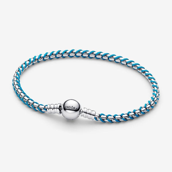 Bracciale Pandora Intreccio Tessuto Turchese 593816C01