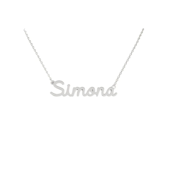 Collana Nome Simona In Acciaio 316 -