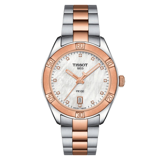 Orologio Tissot PR 100 Sport Chic Bicolore con Diamanti