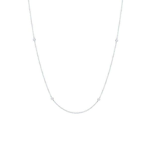 Collana Mirco Visconti in Oro Bianco con Diamanti Intervallati Z519/30