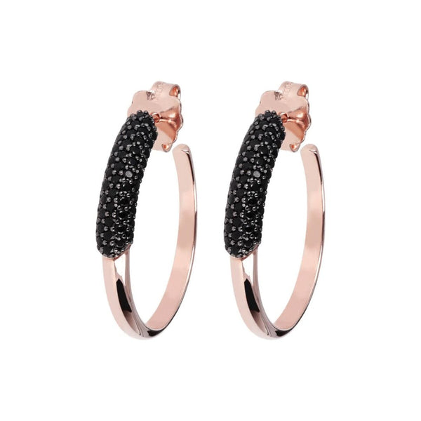 Pendientes de aro Bronzallure con detalle pavé