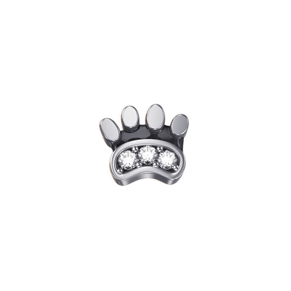 Charm Elements Orma Gatto in oro bianco e diamanti DCHF7428.001