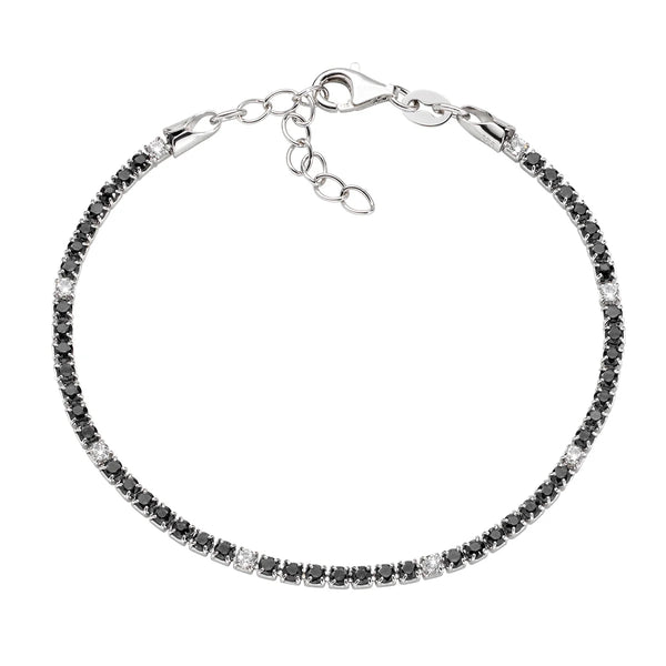 Bracciale Amen Tennis Con Zirconi Neri BT7BBN16