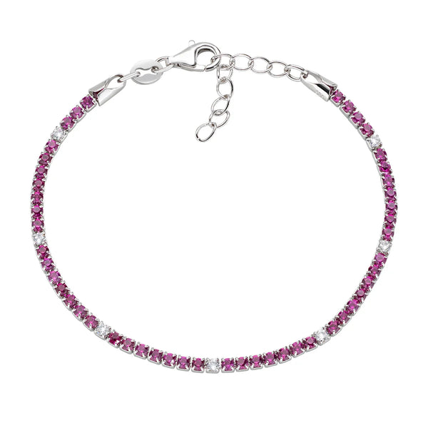 Bracciale Amen Tennis Con Zirconi Rossi BT7BBR16