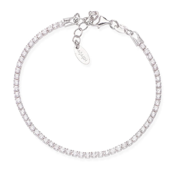 Bracciale Amen Tennis Con Zirconi Bianchi BTBB16