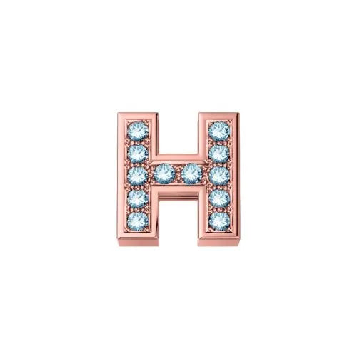 Charm Elements Lettera H in Oro Rosa e Diamanti 0,02 ct DCHF9143H.002