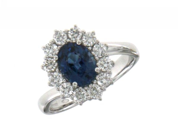 Anello Mirco Visconti con Zaffiro Naturale e Diamanti