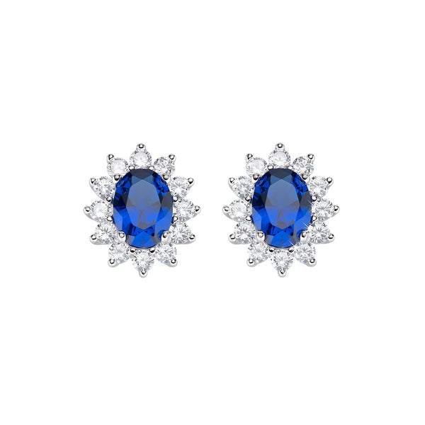 Pendientes de circonita azul Amen Royal Lady