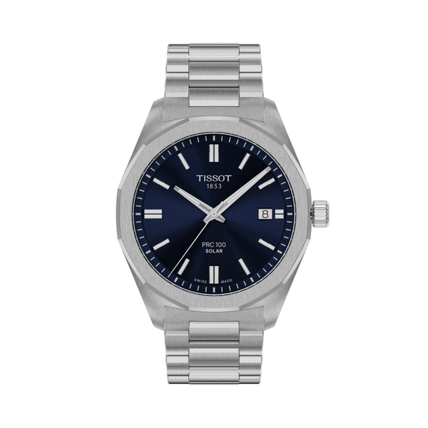 Orologio Tissot PRC 100 Solar 39mm Quadrante Blu T1514221104100