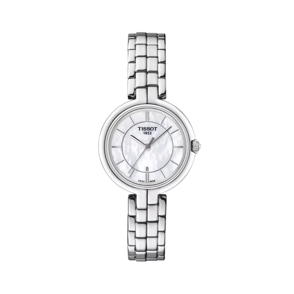Orologio Tissot Flamingo con Quadrante in Madreperla e Cinturino Asimmetrico T0942101111100