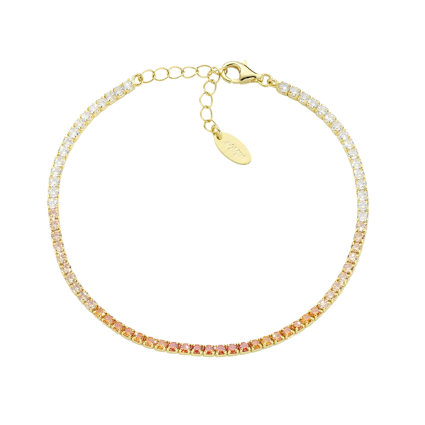 Bracciale Amen Tennis Mania Dorato Con Zirconi Degradè BTDEG
