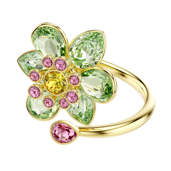 Anello Swarovski Aperto Idyllia Fiore Verde 5720297