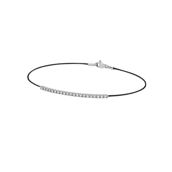 Bracciale Donna Oro Paddle In Nylon E Diamanti 0,11 ct