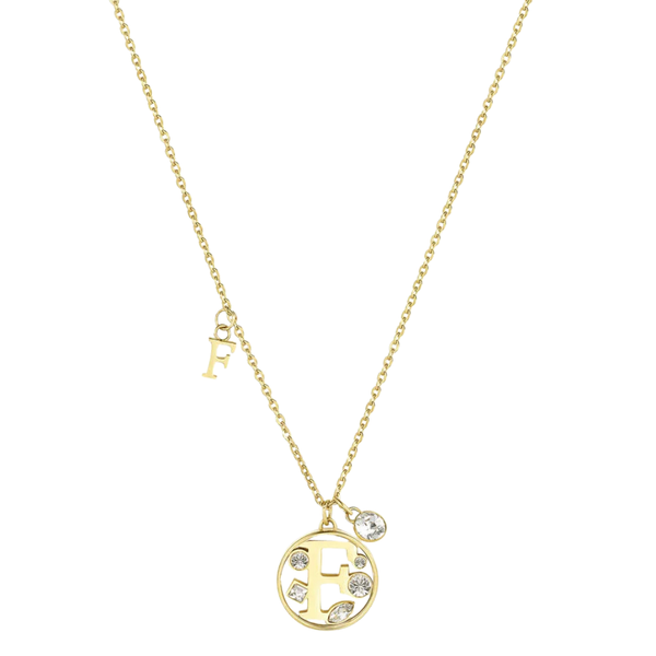 Collana Brosway Chakra Alfabeto Iniziale F Dorata BHKN032