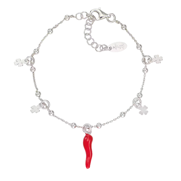 Bracciale Amen Con Cornetto E Quadrifoglio