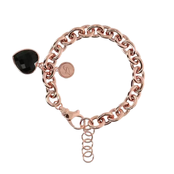 Bracciale Bronzallure Carisma Con Cuore Pendente In Onice WSBZ00535.BO