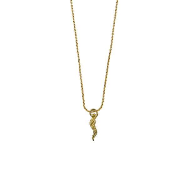 Collana Nove25 Cornino Puntinato Piccolo Placcato Oro Giallo N25COL00364