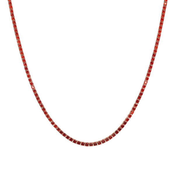 Bronzallure Tennis Necklace with Orange Dégradé Effect Cubic Zirconia