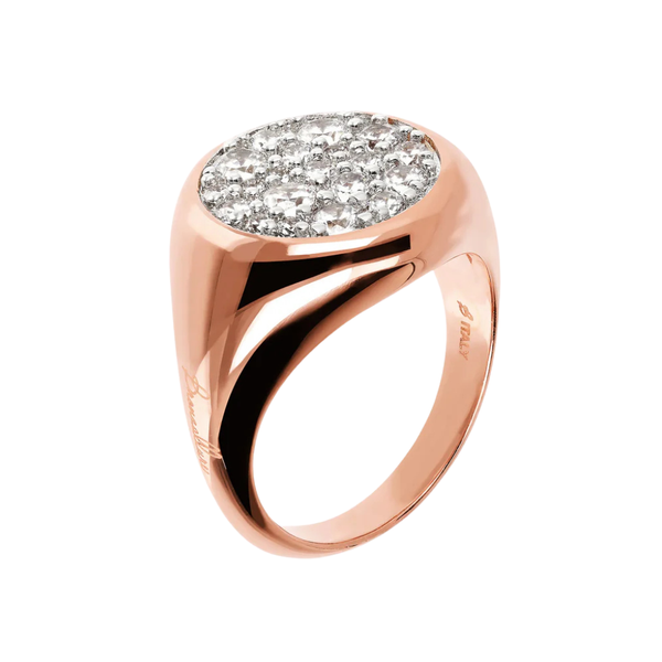 Anello Bronzallure Chevalier Piccolo Con Pavé Tondo WSBZ01309WR-54