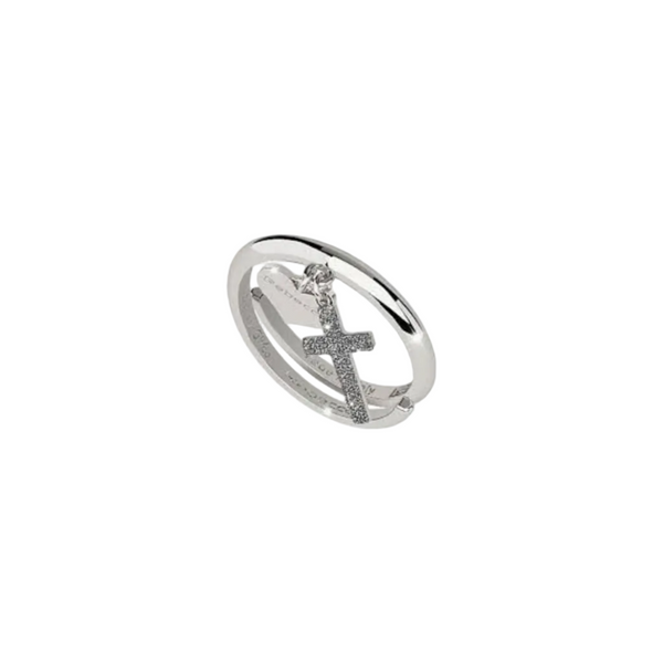 Anillo de cruz con polvo de diamantes de Rebecca Jolie