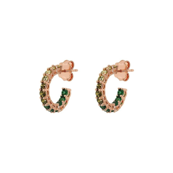 Orecchini Bronzallure A Cerchio Con Cubic Zirconia Verde Effetto Dégradé Piccoli WSBZ02118.GREEN
